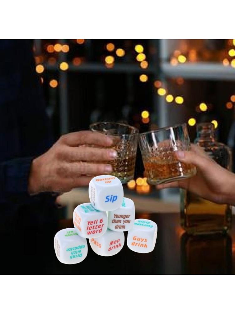 Party Games Adults Drinking - 6 قطعة 25 مللي متر النردات