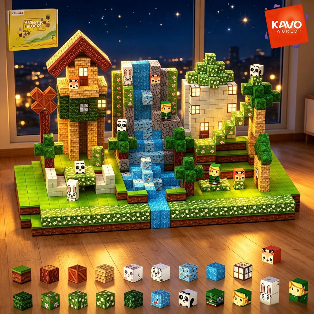 مجموعة بناء المنازل المغناطيسي - مراجعة Party Games Easy Kids وسعره