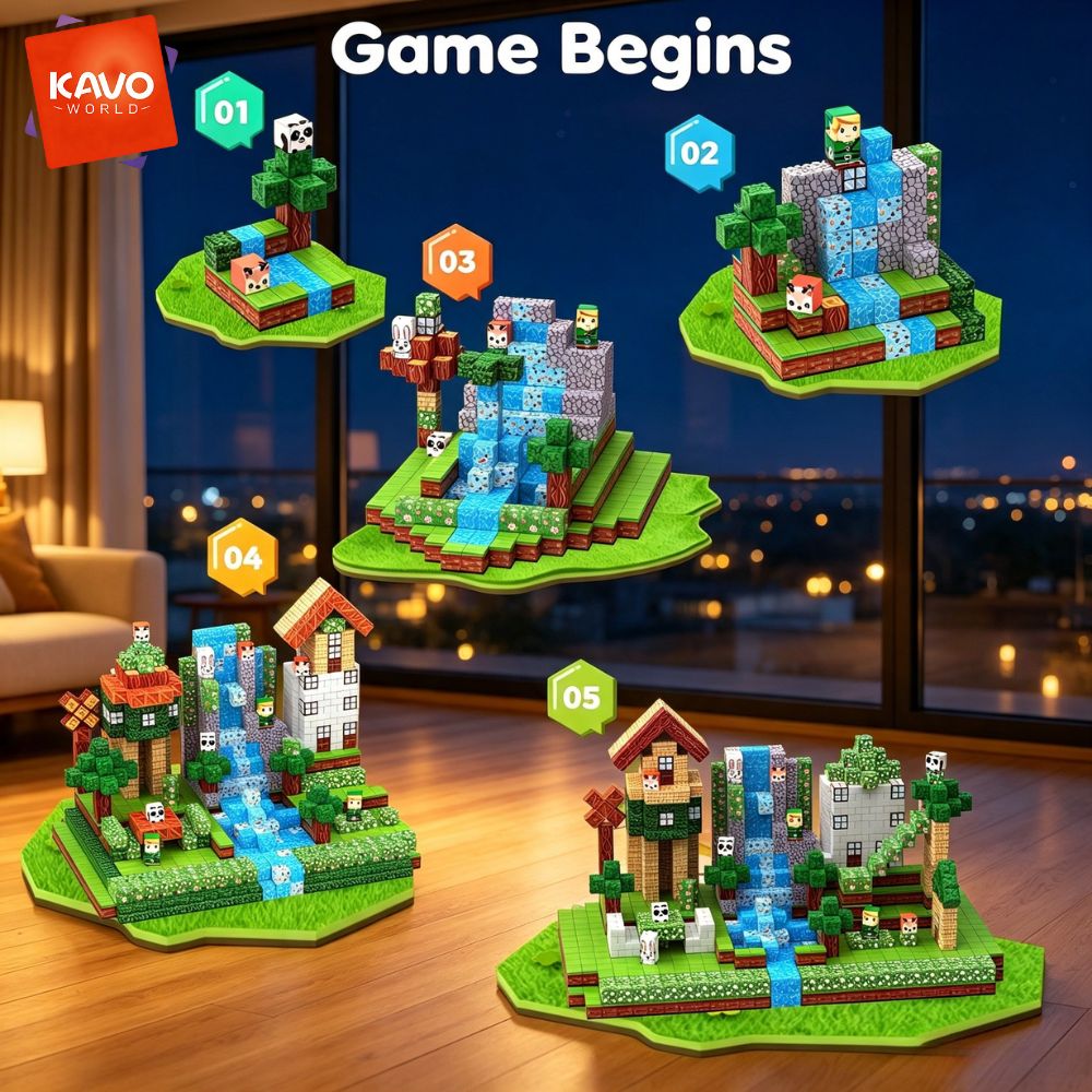 مجموعة بناء المنازل المغناطيسي - مراجعة Party Games Easy Kids وسعره